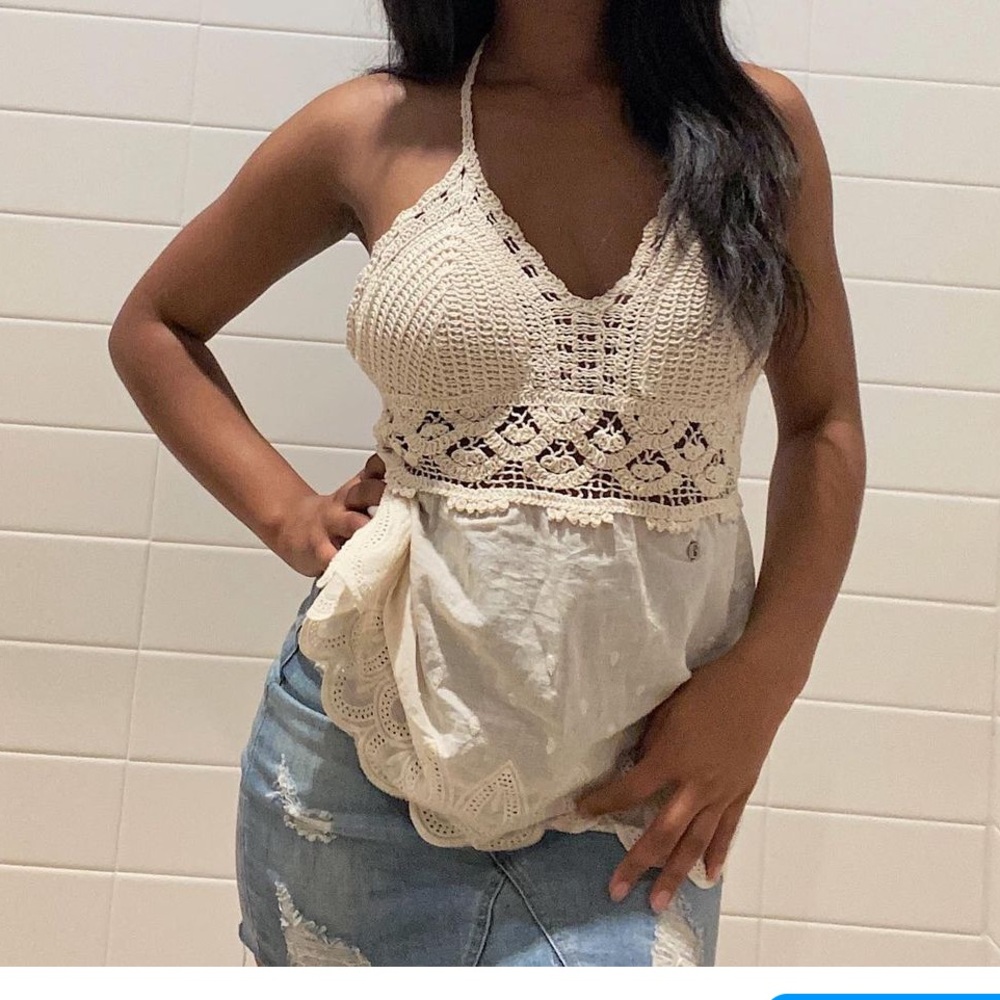 Halter crochet top